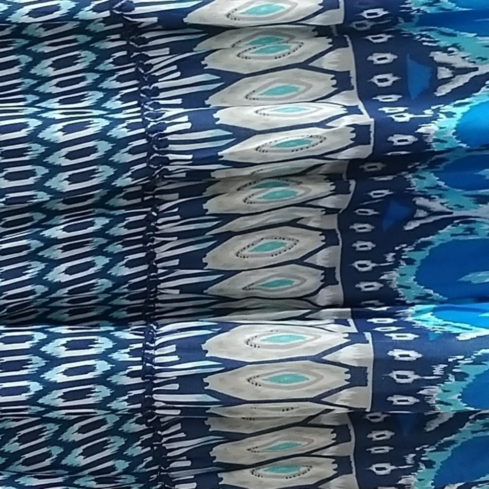 Lane Bryant Blue Graphic Full Maxi Skirt Plus Size 26/28 - Picture 4 of 9